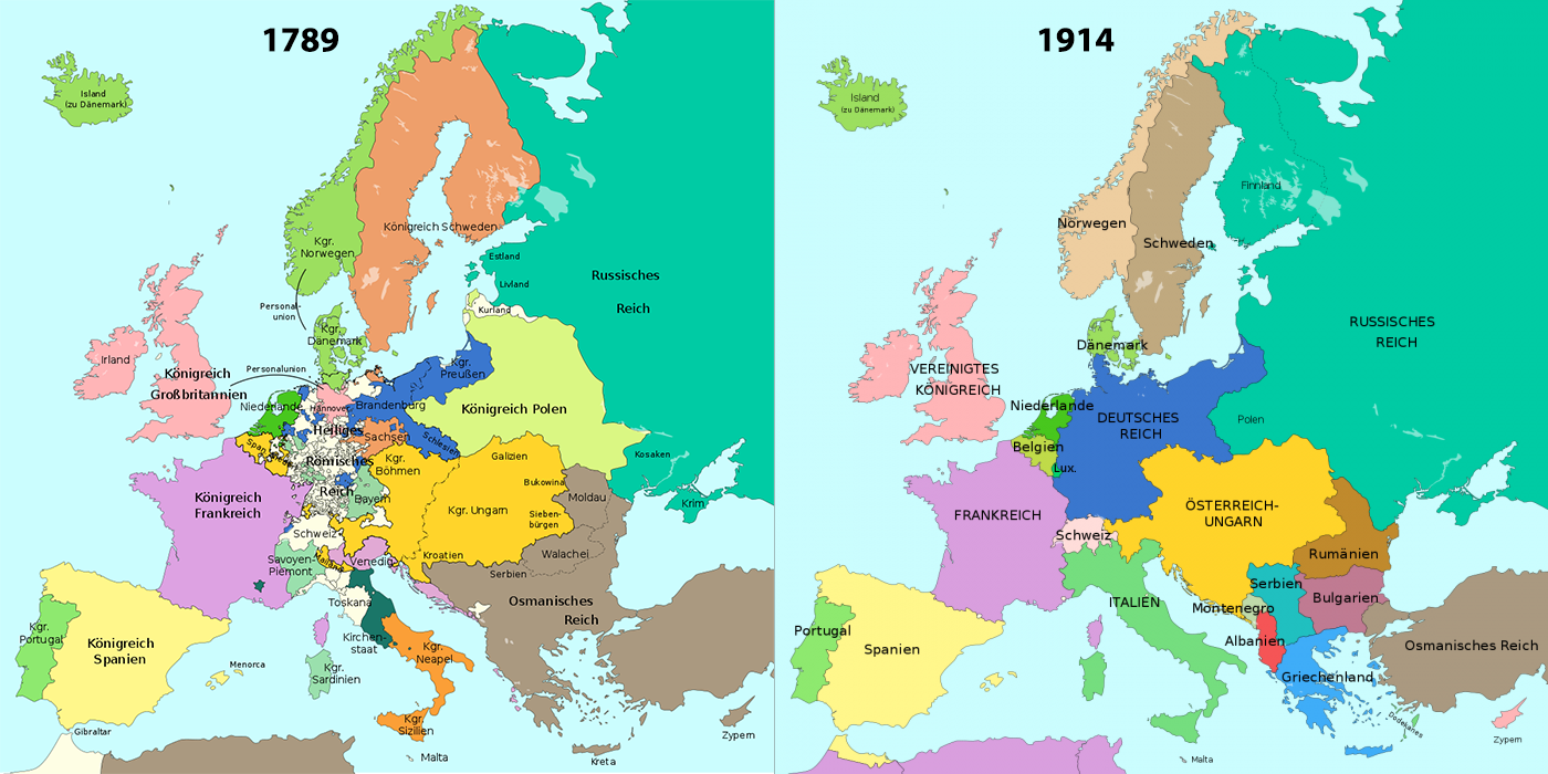 Europa 1789 und 1914